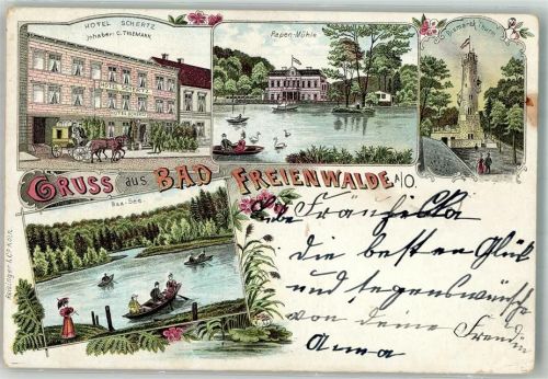 Bad Freienwalde Hotel Schertz Papen-Mühle Baa-See Bismarckturm