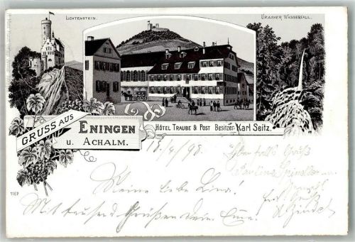 Eningen Hotel Traube Burg Lichtenstein Uracher Wasserfall