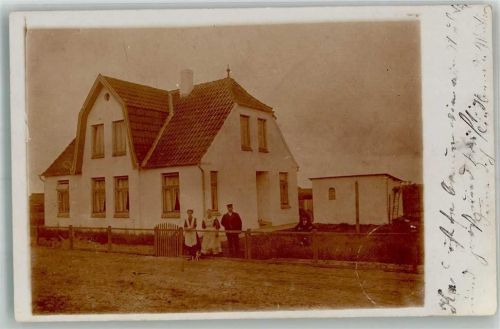 Sankt Peter-Ording 1911 Wohnhaus Hausbewohner Hund