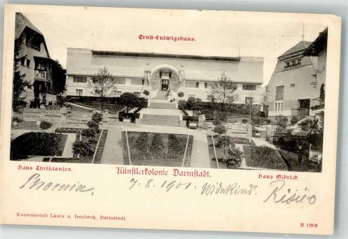 Darmstadt 1901 Künstlerkolonie Haus Christiansen + Haus Olbrich Jugendstil