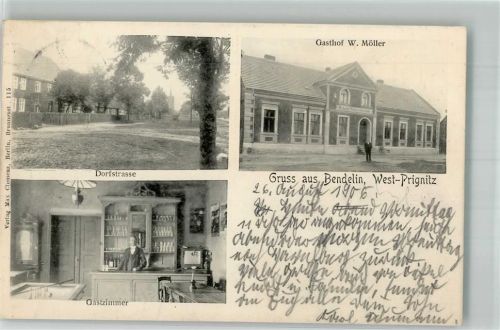 Bendelin 1906 Gasthaus Möller Gastzimmer Tresen Dorfstrasse