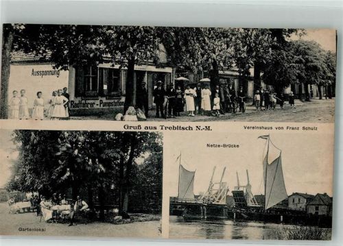 Driesen Gasthaus Vereinshaus Netze Brücke Trebitsch N.M.