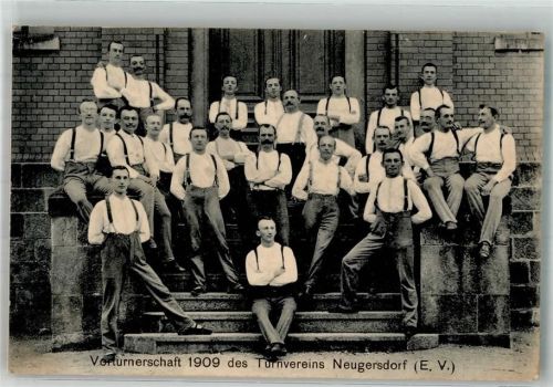 Neugersdorf 1912 Gruppenaufnahme Vorturnerschaft 1909 d. Turnvereins Neugersdorf