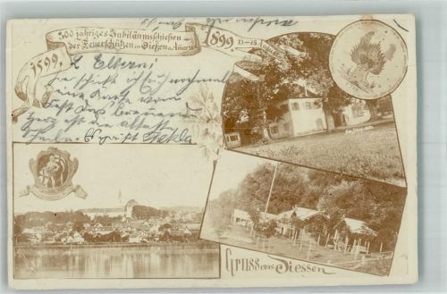 Dießen 1899 300-jähriges Jubiläumschiessen 1899 Ammersee Alte Schießhalle