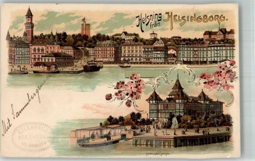 Helsingborg 1899 Lithographie