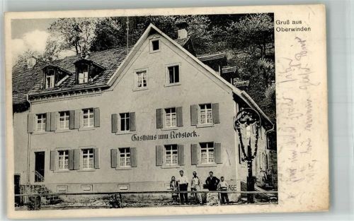 79297 W7809 Oberwinden , Elztal Foto AK Gasthaus zum Rebstock Kruzifix