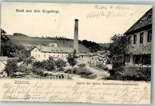 Zöblitz Fabrik der Sächs. Serpentinstein-Gesellschaft