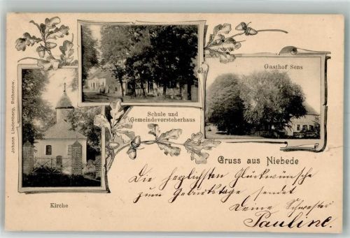 Niebede Schule und Gemeindevorsteherhaus Gasthaus Sens Kirche Westhavelland