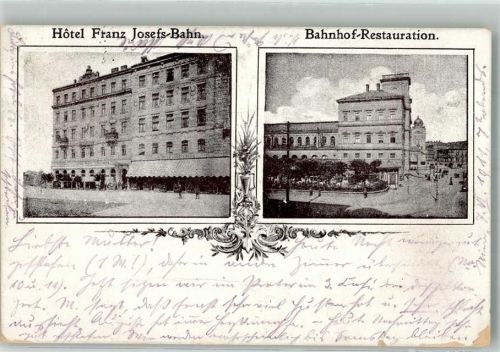 Wien 1911 Hotel Franz Josefs-Bahn Gasthaus