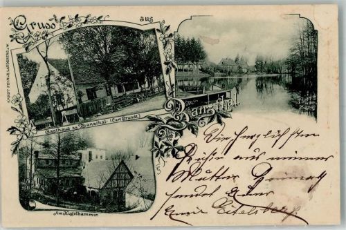 Zanzthal 1903 Gasthaus zu Zanztahl Am Kugelhammer