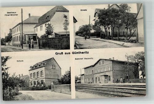 Rackwitz Güntheritz Bahnhof Gasthaus Fürst Blücher Schulhaus