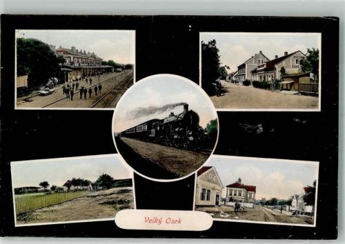 Kolin 1915 Eisenbahn Bahnhof Gasthaus Velky Osek