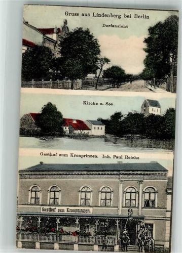 Weißensee Lindenberg Dorfstrasse Gasthaus zum Kronprinzen Ort lt. Stempel