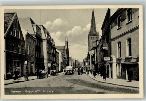 Memel Klaipeda 1939 Foto AK Omnibus Friedrich Wilhelm Straße