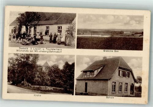 Münchehofe Pensionshaus Seebold Seepartie Schulhaus Dorfkirche