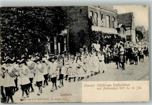 Husum 1903 300 jähriges Husumer Stadtjubiläum & Heimatfest 1903 Spielmannsleute