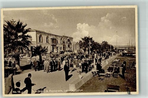 Paphos 1925 Foto AK Strand Promenade Lanarca