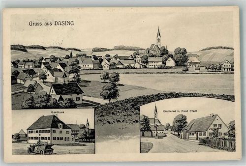 86453 W8901 Dasing - Kramerei Pradl Gasthaus Kirche