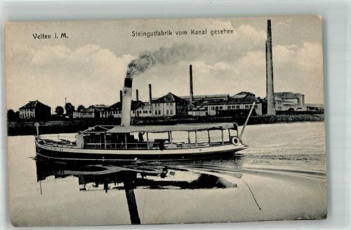 Velten Havel Kanal Dampfer Steingutfabrik
