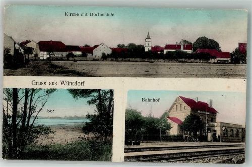 Wünsdorf 1916 Wünsdorfer See Kirche Bahnhof