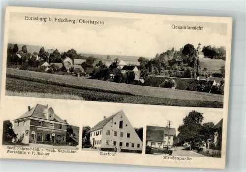 86495 W8901 Eurasburg b Friedberg, Bay - Fahrrad-Handlung und Werkstätte Bichter Gasthaus Dorfstrasse