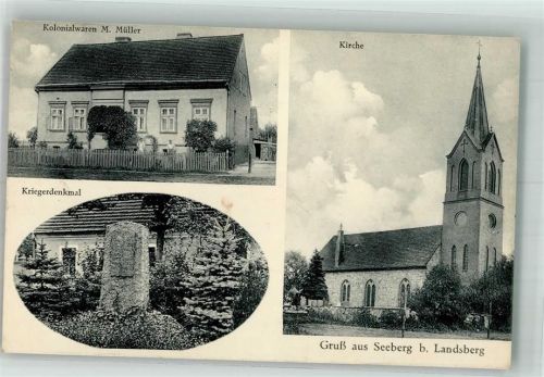 Seeberg Kolonialwaren Müller Kriegerdenkmal Dorfkirche