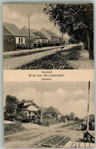 Lüdersdorf Oberdorf Bahnhof Beschranter Bahnübergang