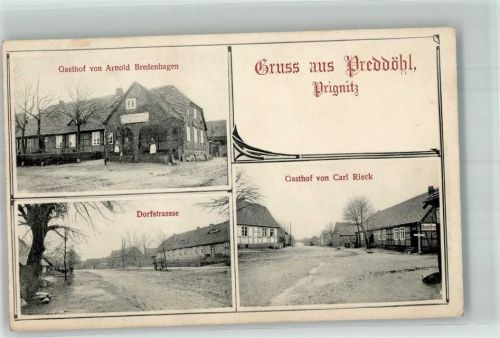 Preddöhl 1911 Gasthaus Bredenhagen Dorfstrasse Gasthaus Rieck