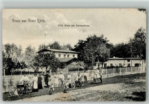 15746 O1604 Groß Köris - Villa Klein am Karbuschsee Fahrräder Reiterin Pony