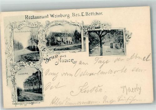 14641 O1550 Nauen , Havelland 1898 - Gasthaus Weinberg Garten Schlicht's Ruh Waldchaussee