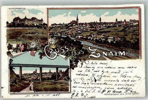 Znojmo 1898 Klosterbruck Lithographie