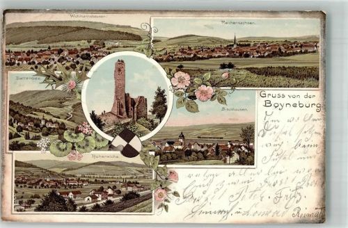 Sontra 1900 Lithographie Boyneburg Wappen Hoheneiche Bischhausen Reichensachsen Datterode