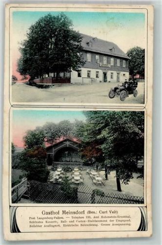 Hohenstein-Ernstthal Gasthaus Meinsdorf Gartenwirtschaft