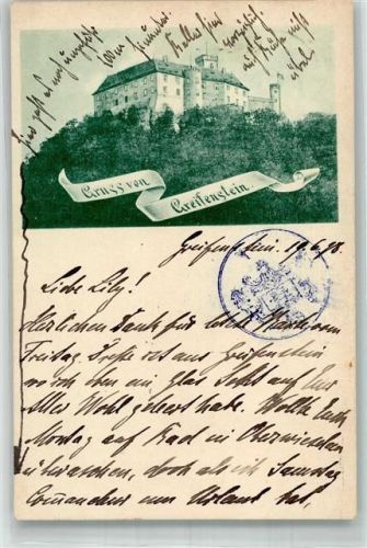 Greifenstein 1898 Adelskorrespondenz Vorläufer Burg Greifenstein