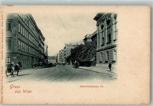 1090 Wien 9. Bezirk, Alsergrund Foto AK Alserbacherstrasse