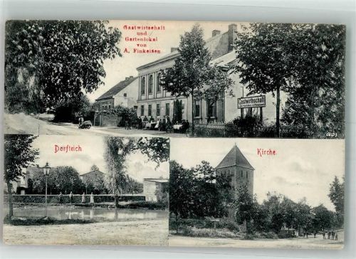Weesow Gasthaus Finkeisen Dorfteich Dorfkirche