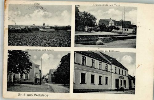 Welsleben Krummestrasse Teich Schule Geschäftshaus Tödtmann