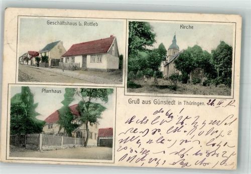 99631 O5231 Günstedt 1912 - Geschäftshaus Rottleb Pfarrhaus