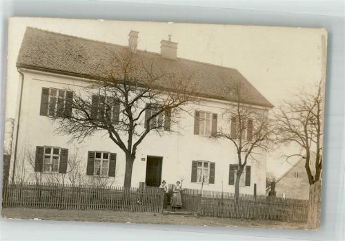 86447 W8901 Aindling 1912 Privatfoto AK Wohnhaus Bewohner Ort lt. Stempel