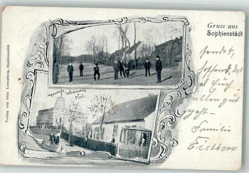 Sophienstädt 1900 Dorfstrasse Jagdschloss Weidmannsheil Schlossstrasse