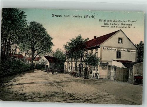 16348 O1281 Lanke 1908 - Hotel zum Deutschen Hause Dorfstrasse
