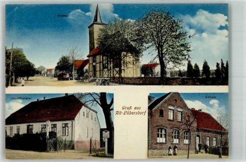 Lüdersdorf 1917 Alt-Lüdersdorf Kirche Oberförsterei Schule