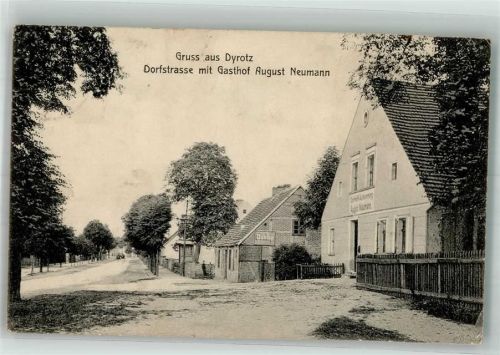 Dyrotz 921 Dorfstrasse Gasthaus Neumann Werbeschild Dunlop