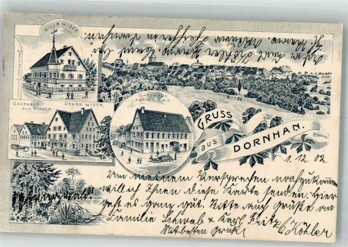 Dornhan 1902 Villa Wider Gasthaus zum Ochsen Gasthaus zur Sonne