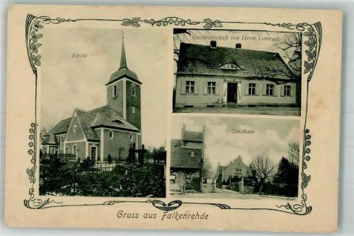 Falkenrehde Gutshaus Gasthaus Conrad Dorfkirche Passepartout