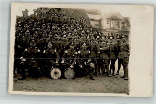 06905 O4603 Bad Schmiedeberg Privatfoto AK Militärs Trommler Gruppenfoto