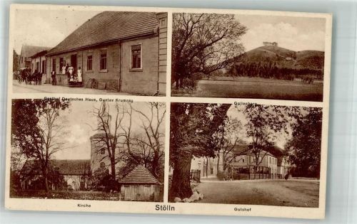Stölln Posthilfstelle Stölln Gasthaus Deutsches Haus Kirche Gollenberg Gutshof
