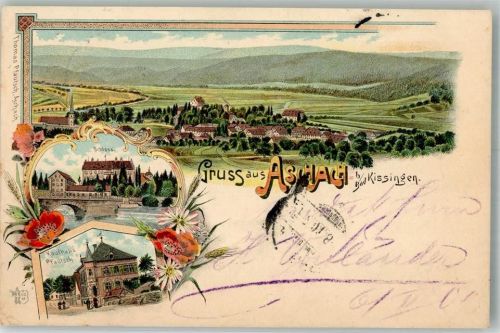Aschach 1901 Schloss Kaufhaus Pfautsch Verlag Ottmar Zieher-München