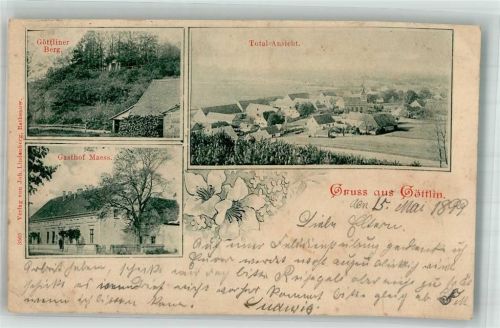 Göttlin 1899 Göttliner Berg Gasthaus Maess