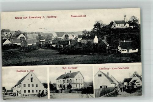 86495 W8901 Eurasburg b Friedberg, Bay 1910 - Altes Forstamt Gasthaus zur Post Handlung A. Osterhuber